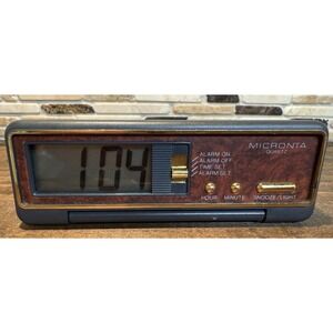 VINTAGE RADIO SHACK MICRONTA 63-709 LCD TRAVEL ALARM CLOCK TESTED & WORKING